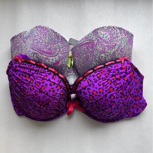 Le Senza women’s Bras Size 32DD (lot of 2) NWT perfectly Me push Up feminine